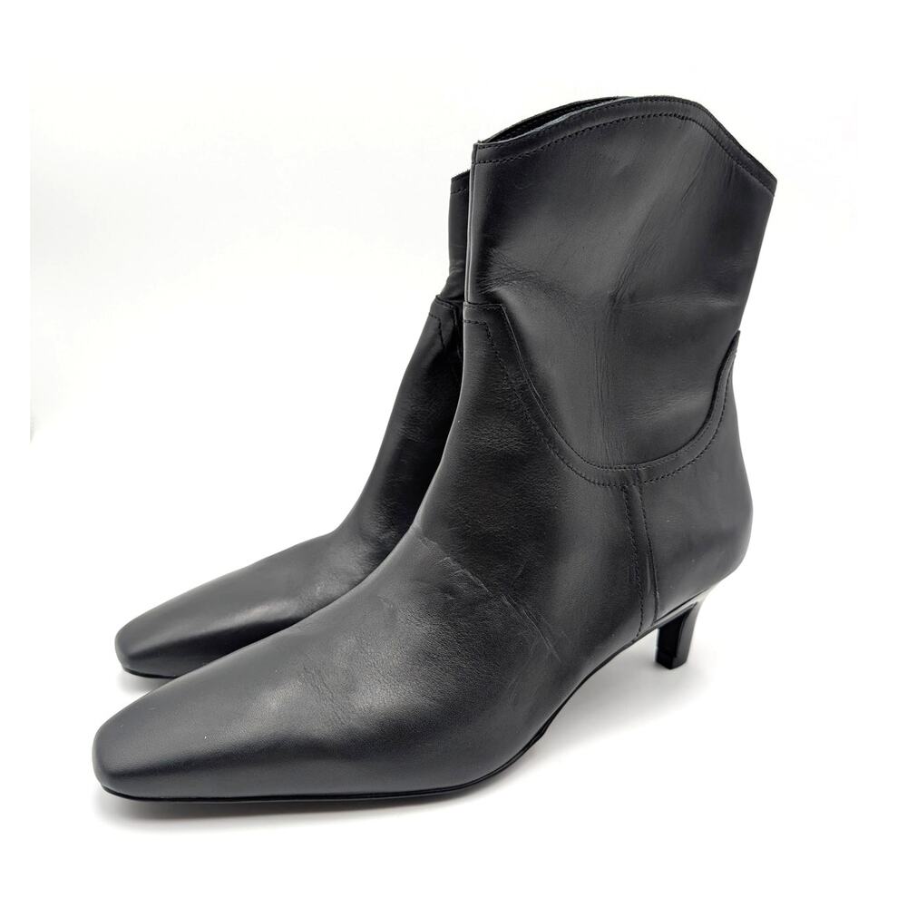 Nordstrom Atema Kitten Heel Ankle Bootie Women's Black Size US9.5M EU39.5
